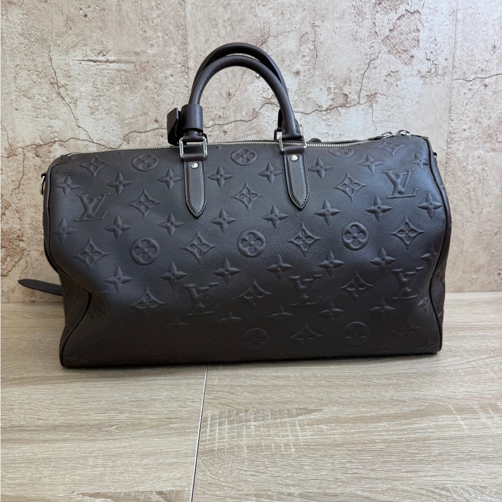 🔥 Louis Vuitton X EDUN Monogram Revelation Keepall 45 Bandouliere in mocha brown - Picture 3 of 10
